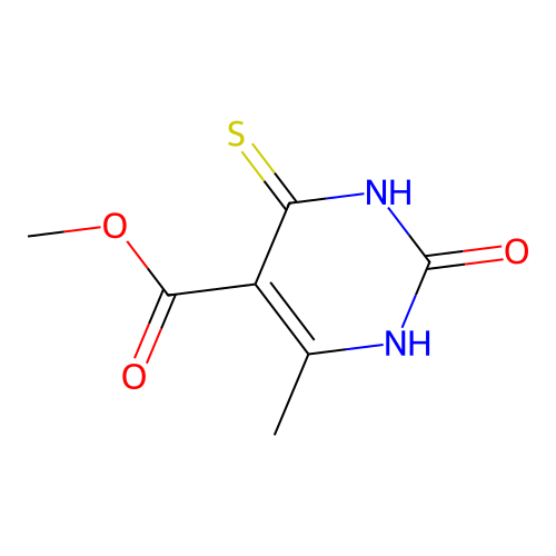 Methyl 6-methyl-2-oxo-4-sulfanyl-1,2-dihydropyrimidine-5-carboxylate structure