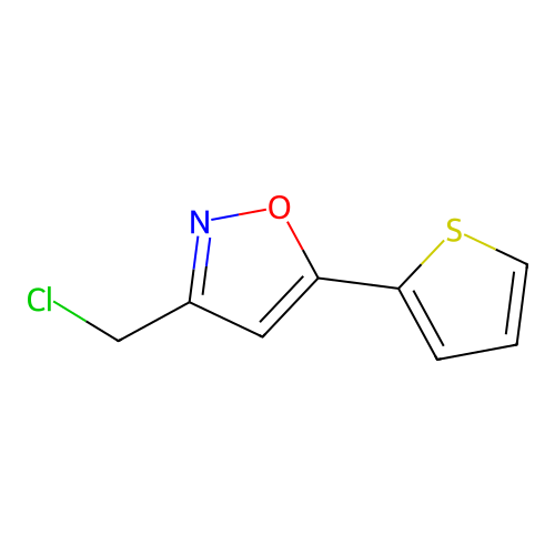3-(Chloromethyl)-5-(thiophen-2-yl)-1,2-oxazole structure