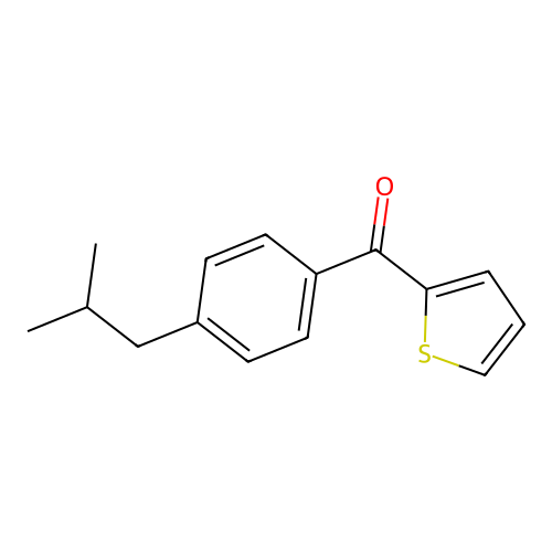 (4-(2-Methylpropyl)phenyl)(thiophen-2-yl)methanone structure