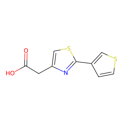 2-[2-(Thiophen-3-yl)-1,3-thiazol-4-yl]acetic acid structure