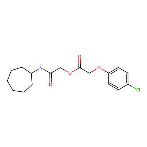 [2-(Cycloheptylamino)-2-oxoethyl] 2-(4-chlorophenoxy)acetate structure