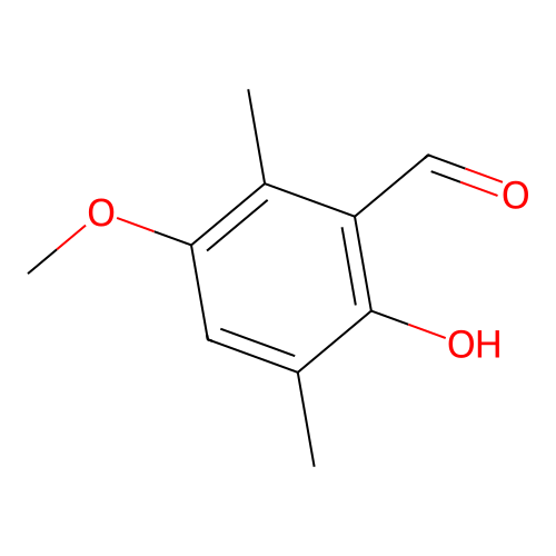 2-Hydroxy-5-methoxy-3,6-dimethylbenzaldehyde structure