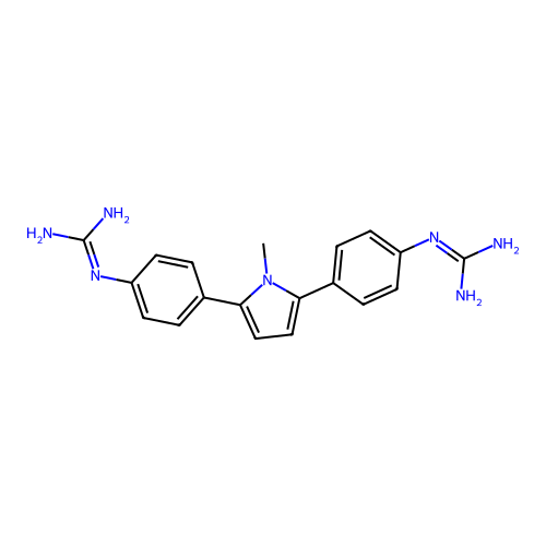 Guanidine, N,N'''-[(1-methyl-1H-pyrrole-2,5-diyl)di-4,1-phenylene]bis- structure