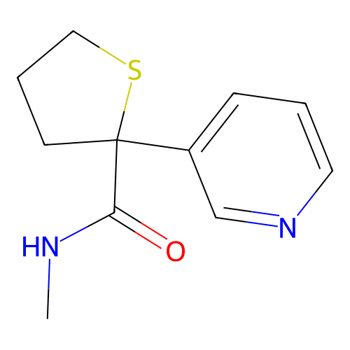 N-methyl-2-pyridin-3-ylthiolane-2-carboxamide structure