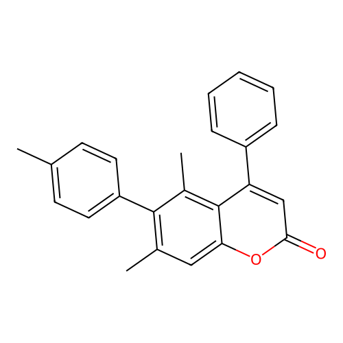 5,7-Dimethyl-4-phenyl-6-(p-tolyl)chromen-2-one structure