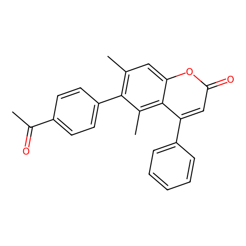 6-(4-Acetylphenyl)-5,7-dimethyl-4-phenylchromen-2-one structure