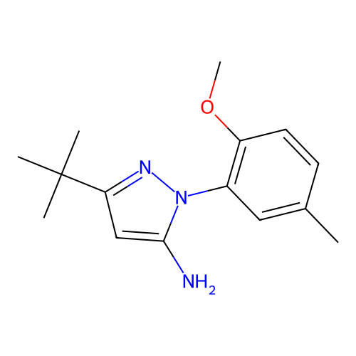 3-Tert-butyl-1-(2-methoxy-5-methylphenyl)-1h-pyrazol-5-amine structure