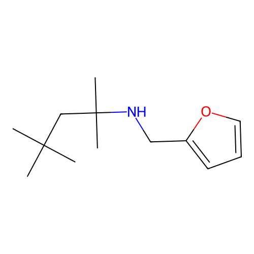 N-(furan-2-ylmethyl)-2,4,4-trimethylpentan-2-amine structure
