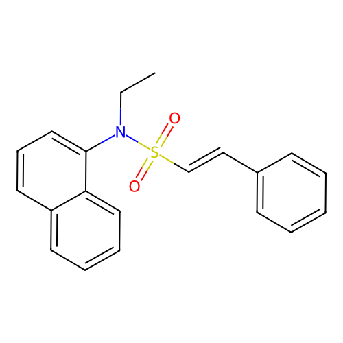 N-ethyl-N-(naphthalen-1-yl)-2-phenylethene-1-sulfonamide structure