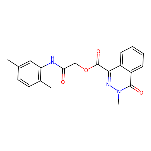[2-(2,5-Dimethylanilino)-2-oxoethyl] 3-methyl-4-oxophthalazine-1-carboxylate structure