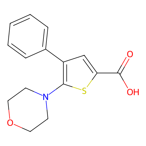 5-(Morpholin-4-yl)-4-phenylthiophene-2-carboxylic acid structure