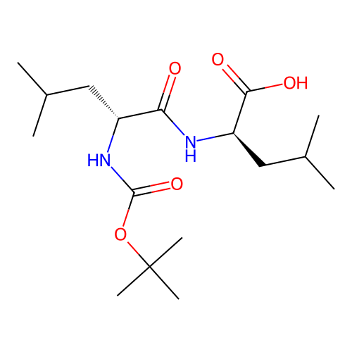 Boc-D-leucyl-D-leucine structure