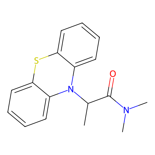 N,N,alpha-Trimethyl-10H-phenothiazine-10-acetamide structure