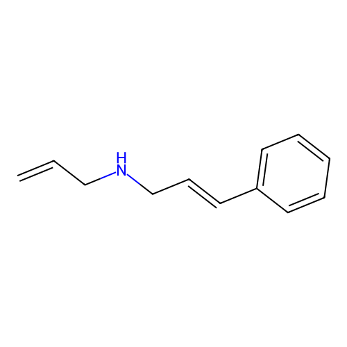 N-(3-phenylallyl)-allylamine structure