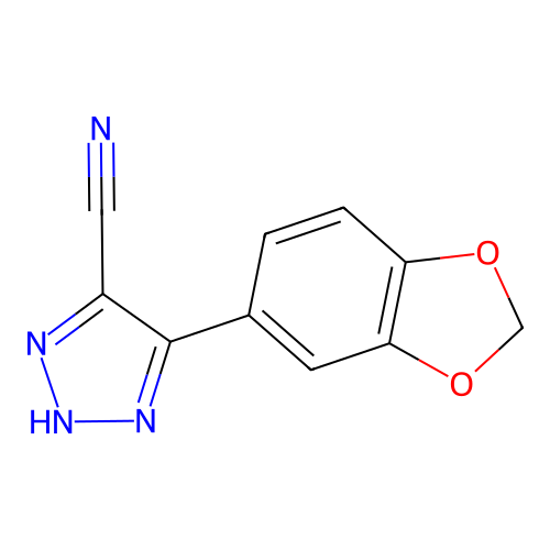 5-(1,3-benzodioxol-5-yl)-2H-triazole-4-carbonitrile structure