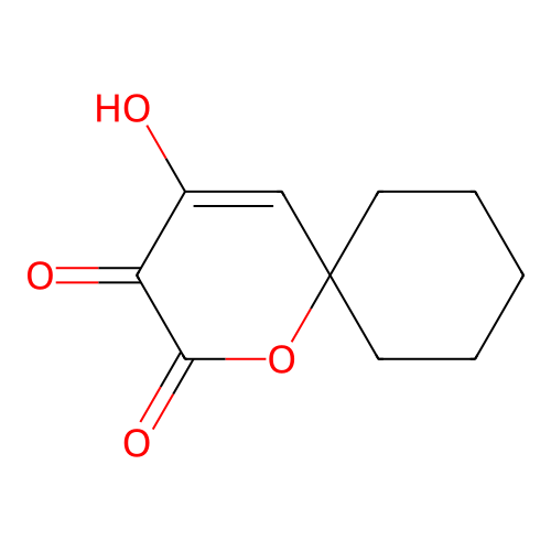 4-Hydroxy-1-oxaspiro[5.5]undec-4-ene-2,3-dione structure