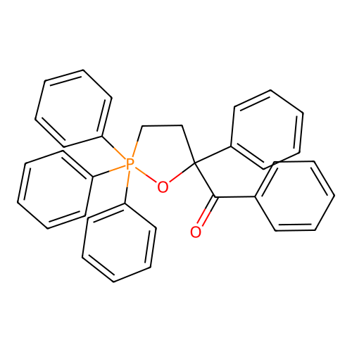 5-Benzoyltetrahydro-2,2,2,5-tetraphenyl-1,2-oxaphosphole structure