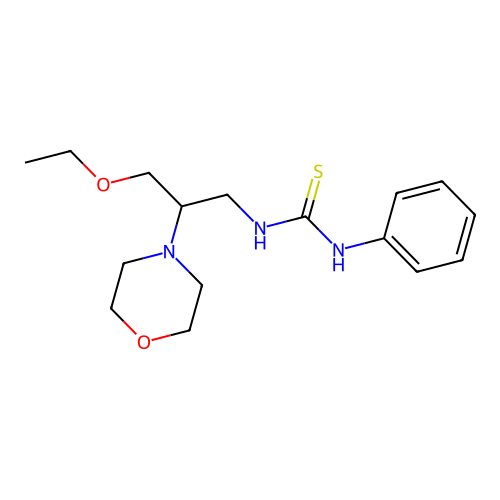 Thiourea, N-(3-ethoxy-2-(4-morpholinyl)propyl)-N'-phenyl- structure