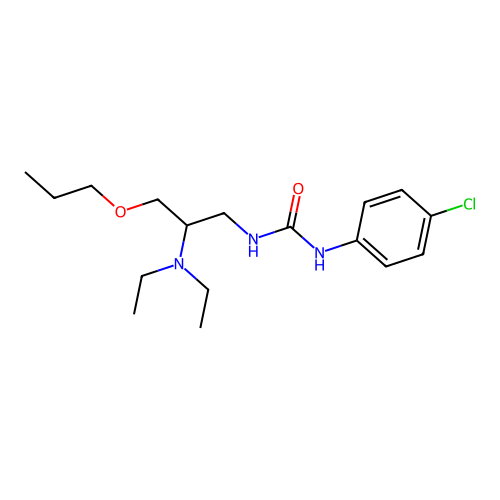 Urea, N-(4-chlorophenyl)-N'-(2-(diethylamino)-3-propoxypropyl)- structure