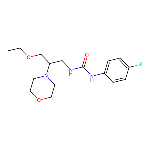 Urea, N-(3-ethoxy-2-(4-morpholinyl)propyl)-N'-(4-fluorophenyl)- structure