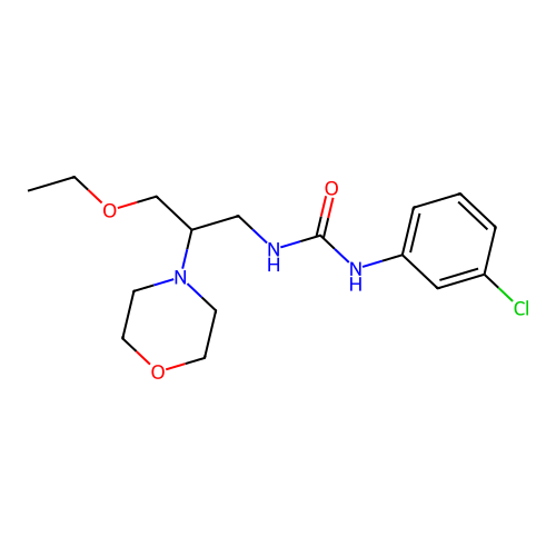 Urea, N-(3-chlorophenyl)-N'-(3-ethoxy-2-(4-morpholinyl)propyl)- structure