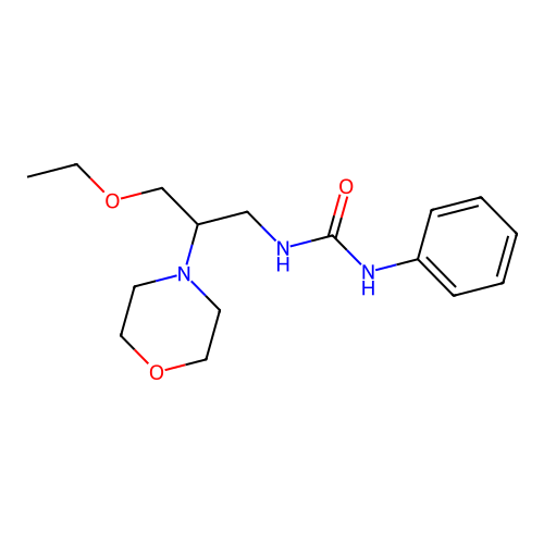 Urea, N-(3-ethoxy-2-(4-morpholinyl)propyl)-N'-phenyl- structure