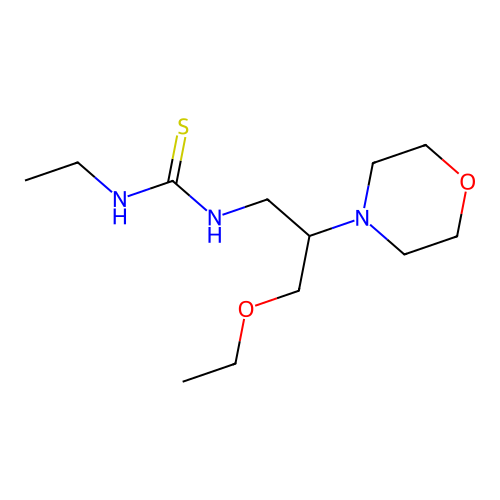 Thiourea, N-(3-ethoxy-2-(4-morpholinyl)propyl)-N'-ethyl- structure