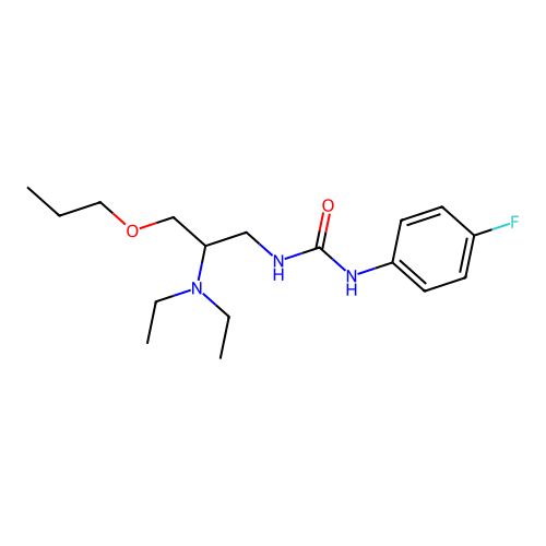 Urea, N-(2-(diethylamino)-3-propoxypropyl)-N'-(4-fluorophenyl)- structure