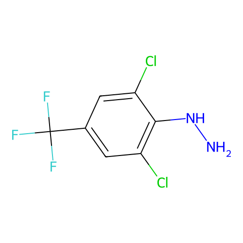 [2,6-Dichloro-4-(trifluoromethyl)phenyl]hydrazine structure