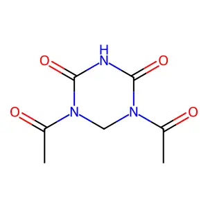 1,3,5-Triazine-2,4(1H,3H)-dione, 1,5-diacetyldihydro- structure