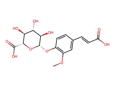 Ferulic acid-4'-O-glucuronide structure