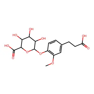 Dihydroferulic acid 4-O-glucuronide structure