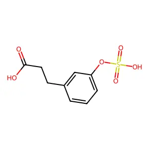 3-(Sulfooxy)benzenepropanoic acid structure
