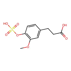 3-(3-Methoxy-4-(sulfooxy)phenyl)propanoic acid structure