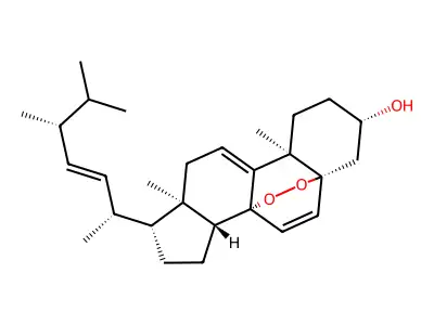 (1R,2R,5R,6R,10R,13S,15R)-5-[(2R,5R)-5,6-dimethylhept-3-en-2-yl]-6,10-dimethyl-16,17-dioxapentacyclo[13.2.2.01,9.02,6.010,15]nonadeca-8,18-dien-13-ol structure