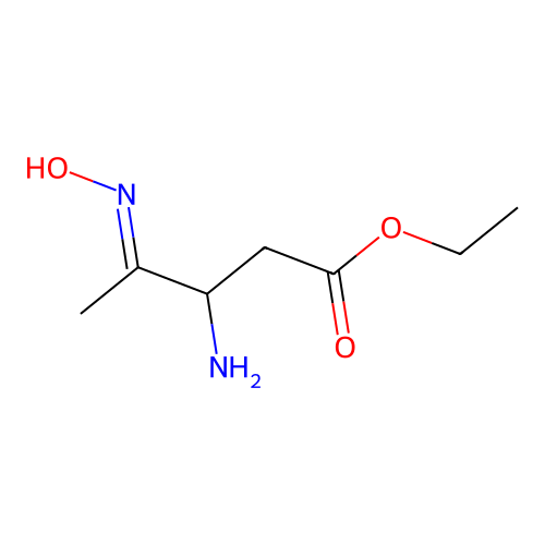 Ethyl 3-amino-4-hydroxyiminopentanoate structure