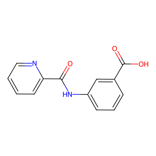 3-[(2-Pyridinylcarbonyl)amino]benzoic acid structure