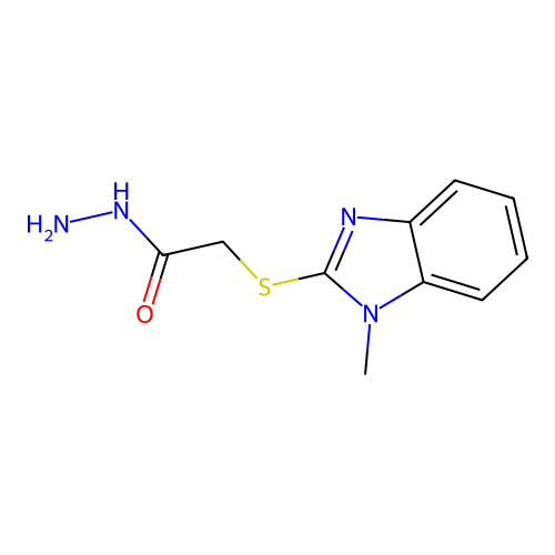 2-[(1-methyl-1H-1,3-benzodiazol-2-yl)sulfanyl]acetohydrazide structure