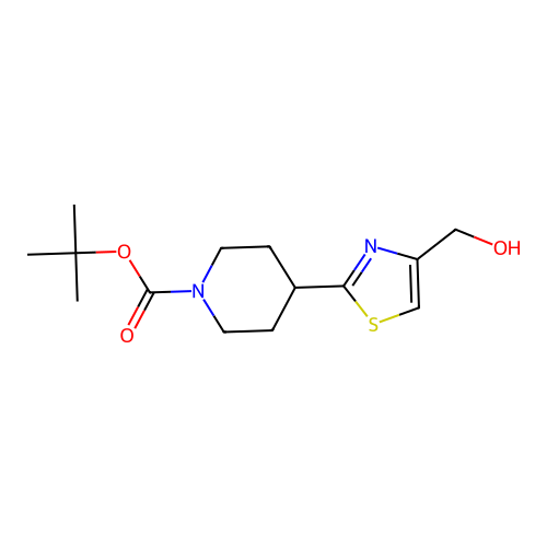 Tert-butyl 4-[4-(hydroxymethyl)-1,3-thiazol-2-yl]piperidine-1-carboxylate structure