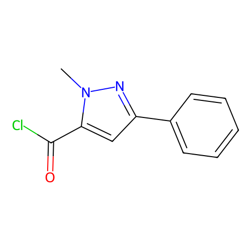1-Methyl-3-phenyl-1H-pyrazole-5-carbonyl chloride structure
