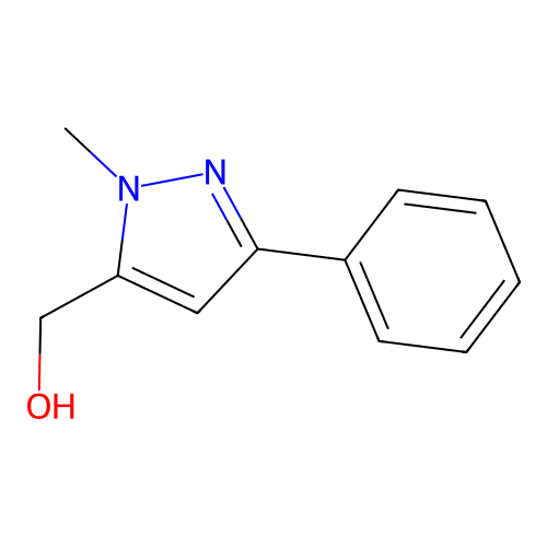 1-Methyl-3-phenyl-1H-pyrazole-5-methanol structure