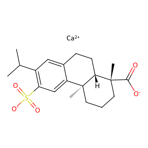 Calcium 12-sulfonatoabieta-8(14),9(11),12-trien-18-oate structure