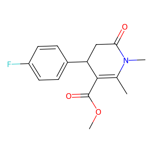 Methyl 4-(4-fluorophenyl)-1,2-dimethyl-6-oxo-1,4,5,6-tetrahydro-3-pyridinecarboxylate structure