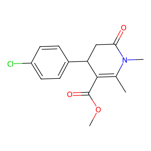 methyl 4-(4-chlorophenyl)-1,2-dimethyl-6-oxo-1,4,5,6-tetrahydropyridine-3-carboxylate structure