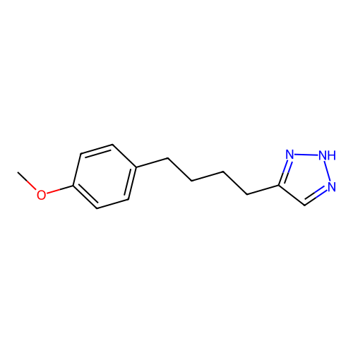 4-(4-(4-Methoxy-phenyl)-butyl)-1H-[1,2,3]triazole structure