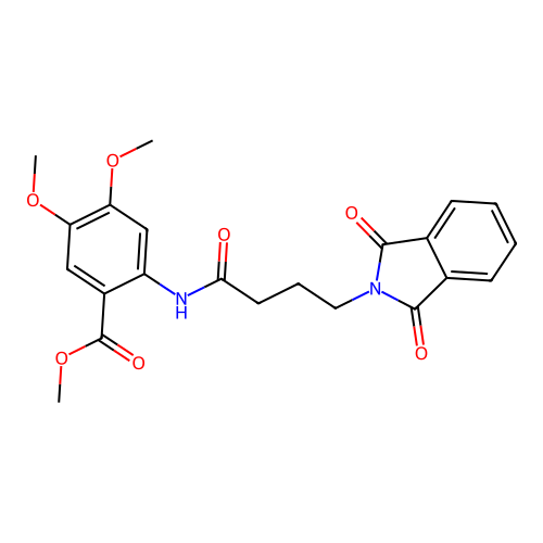 methyl 2-(4-(1,3-dioxoisoindolin-2-yl)butanamido)-4,5-dimethoxybenzoate structure
