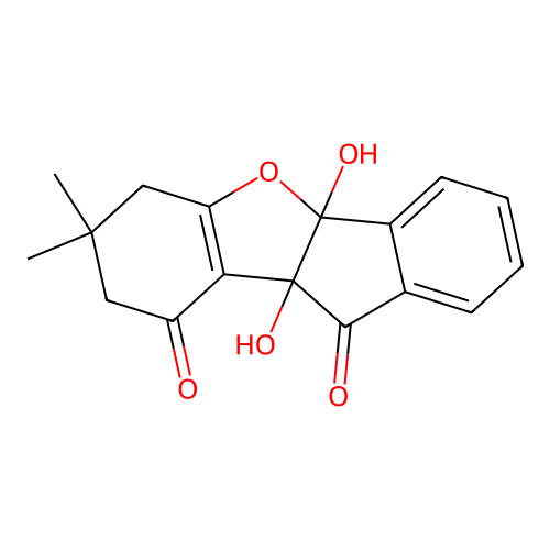 4b,9b-dihydroxy-7,7-dimethyl-6,8-dihydroindeno[1,2-b][1]benzofuran-9,10-dione structure