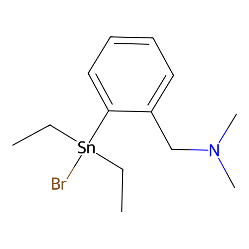 1-{2-[Bromo(diethyl)stannyl]phenyl}-N,N-dimethylmethanamine structure