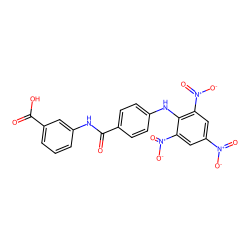3-[[4-(2,4,6-Trinitroanilino)benzoyl]amino]benzoic acid structure