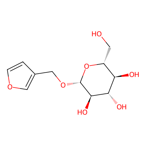 3-Furanylmethyl beta-D-glucopyranoside structure
